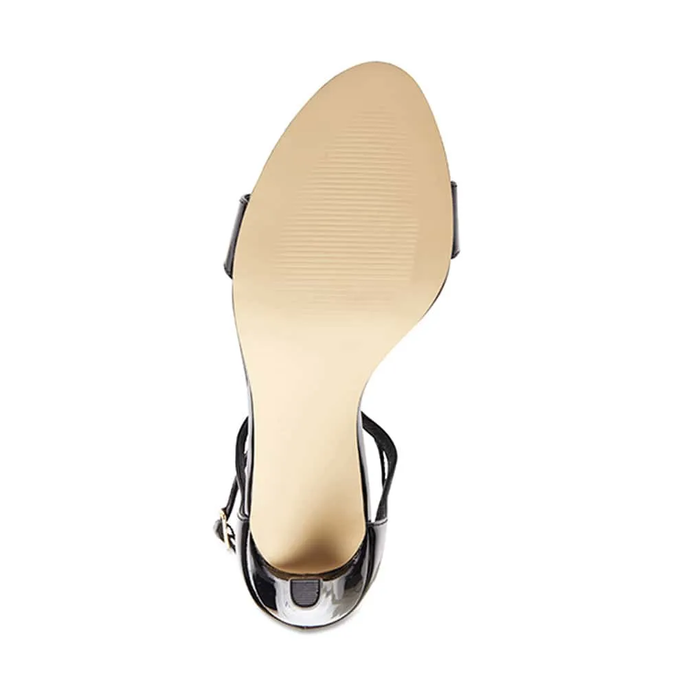 Goddess Heel in Black Patent