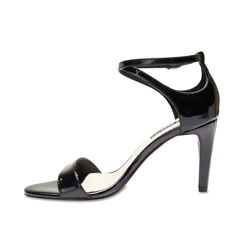 Goddess Heel in Black Patent