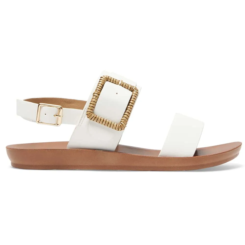 Grand Sandal in White Smooth