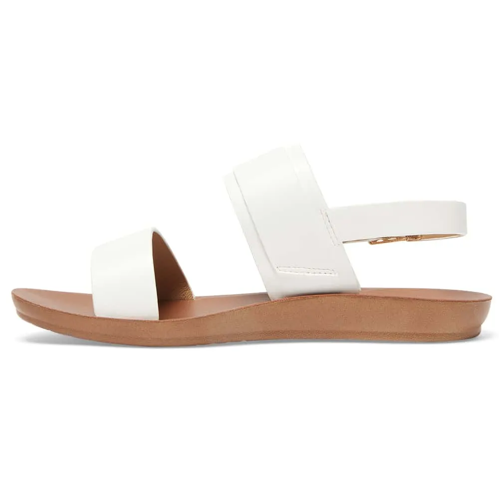 Grand Sandal in White Smooth