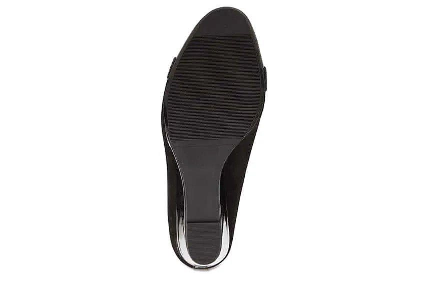 Hammond Heel in Black Leather