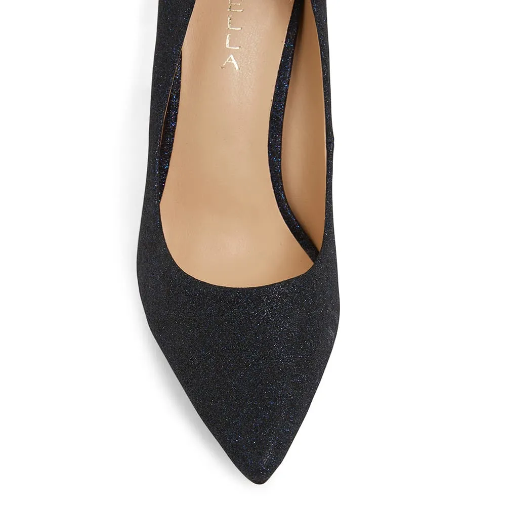 Harbour Heel in Navy Glitter