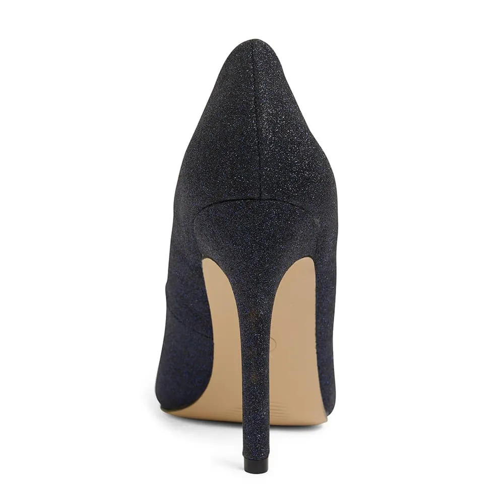 Harbour Heel in Navy Glitter