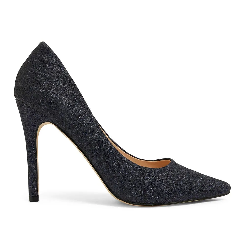 Harbour Heel in Navy Glitter