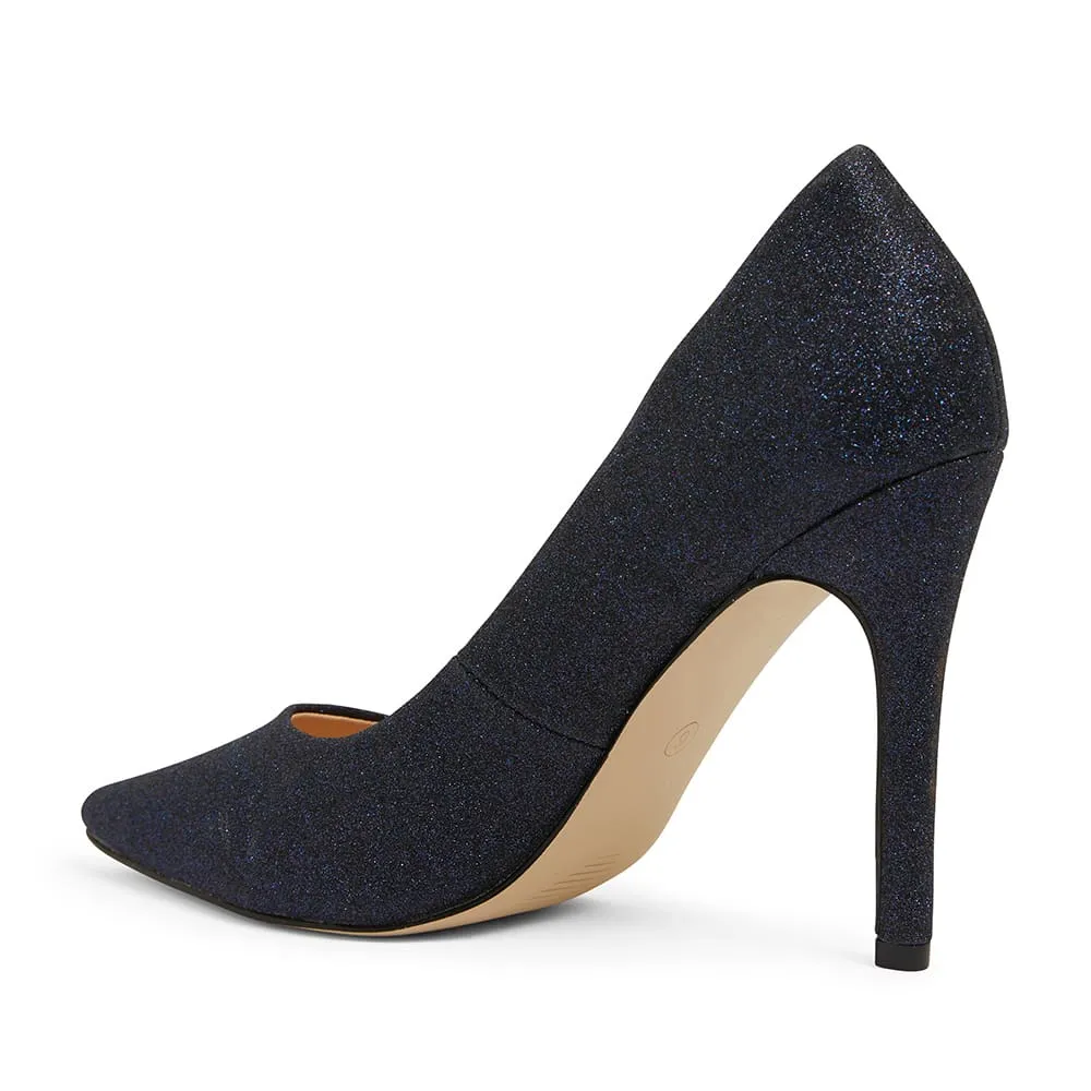 Harbour Heel in Navy Glitter