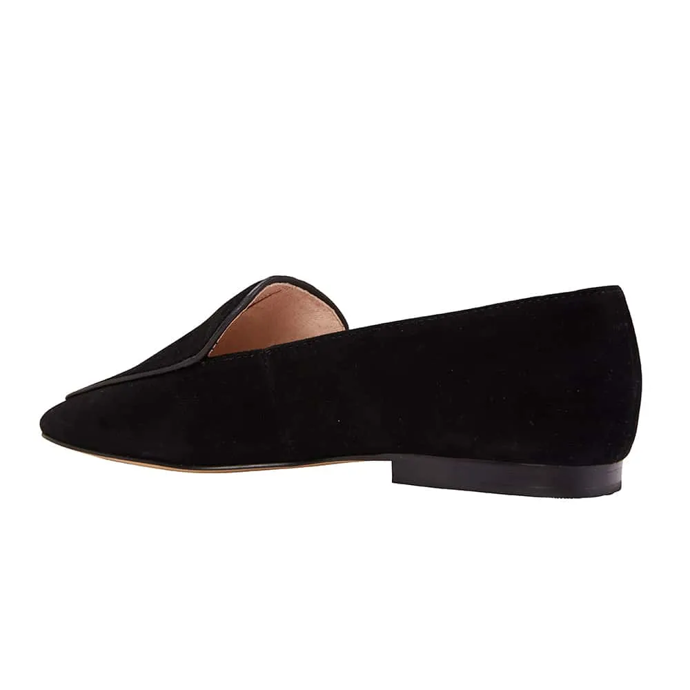 Haven Loafer in Black Suede