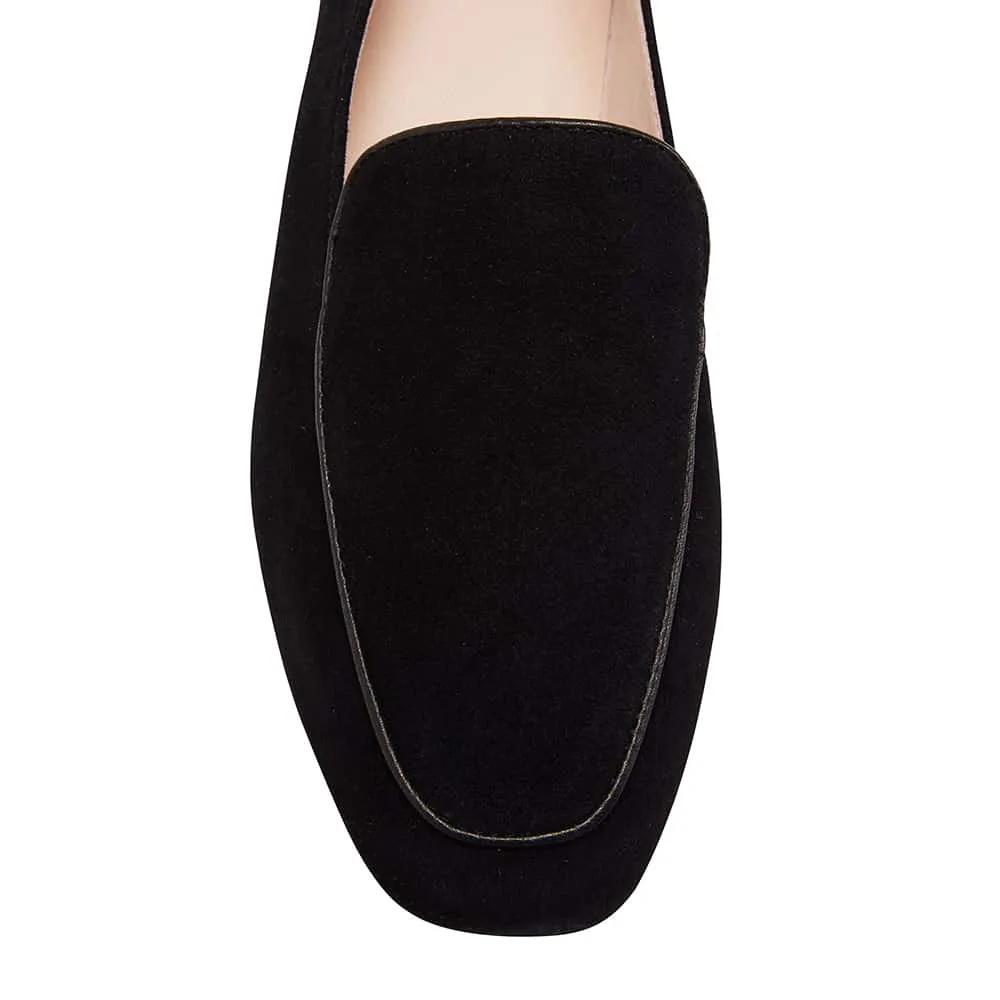 Haven Loafer in Black Suede