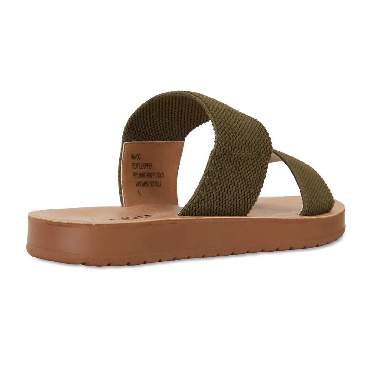 Havoc Slide in Khaki Fabric
