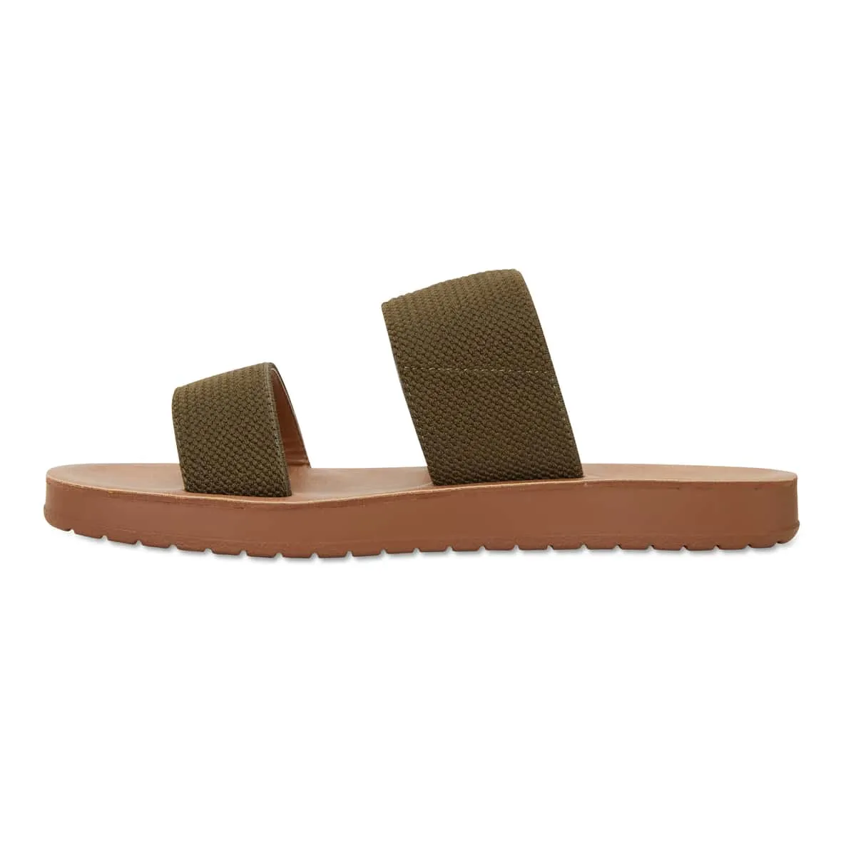 Havoc Slide in Khaki Fabric