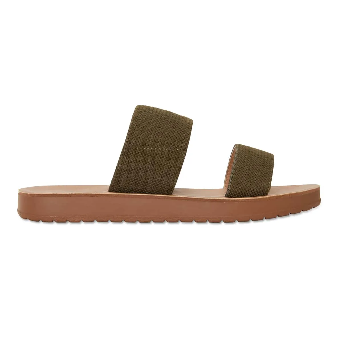 Havoc Slide in Khaki Fabric