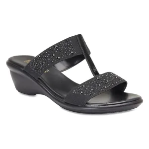 Heather Heel in Black Leather