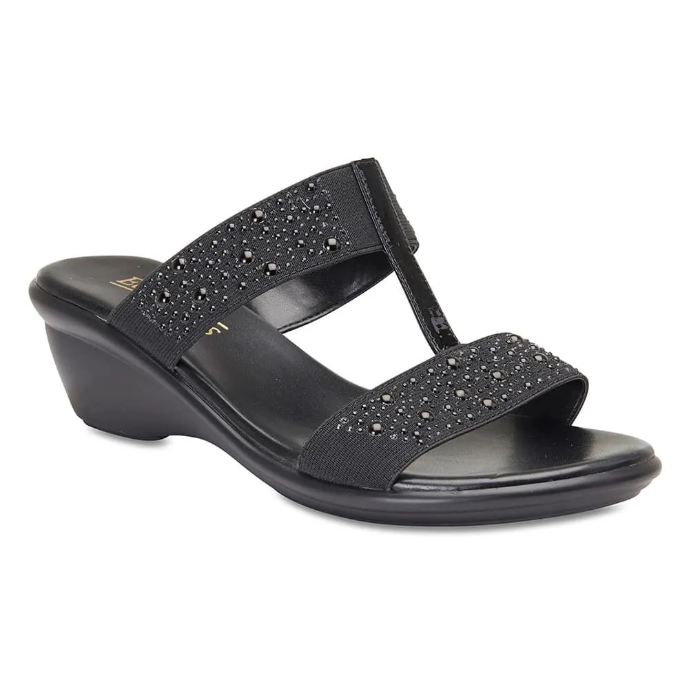Heather Heel in Black Leather