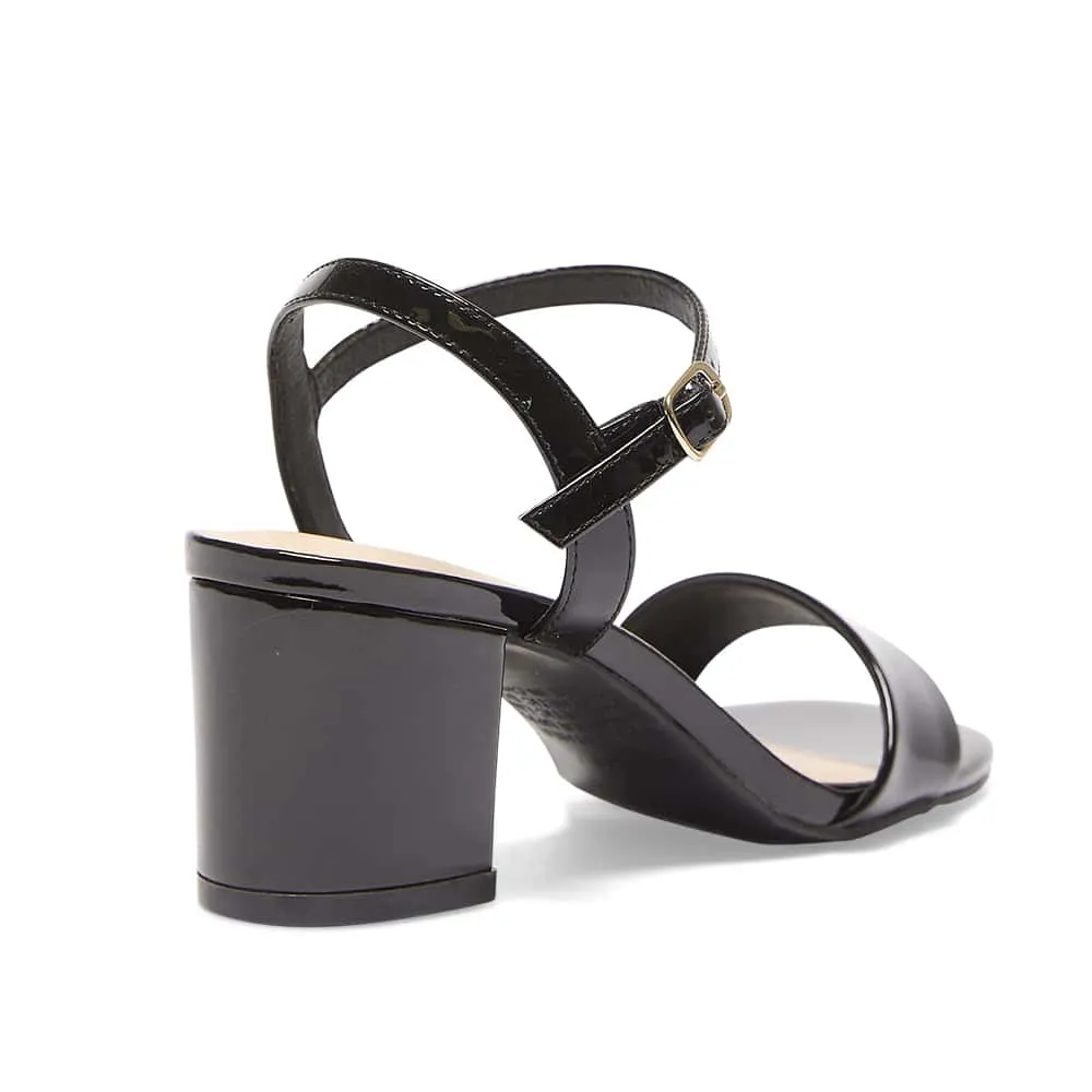 Heather Heel in Black Patent