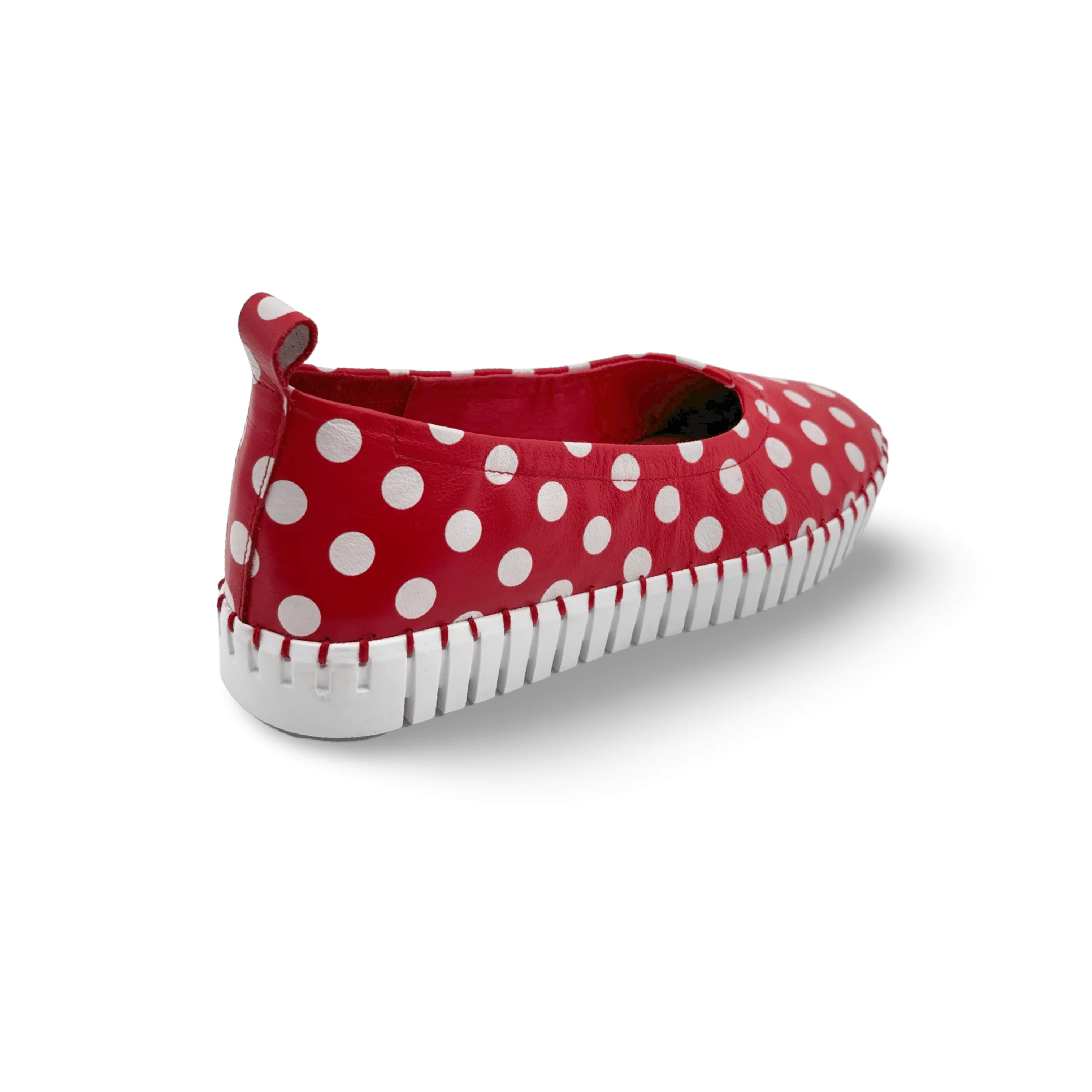 Heaton Red/White Spot Flat