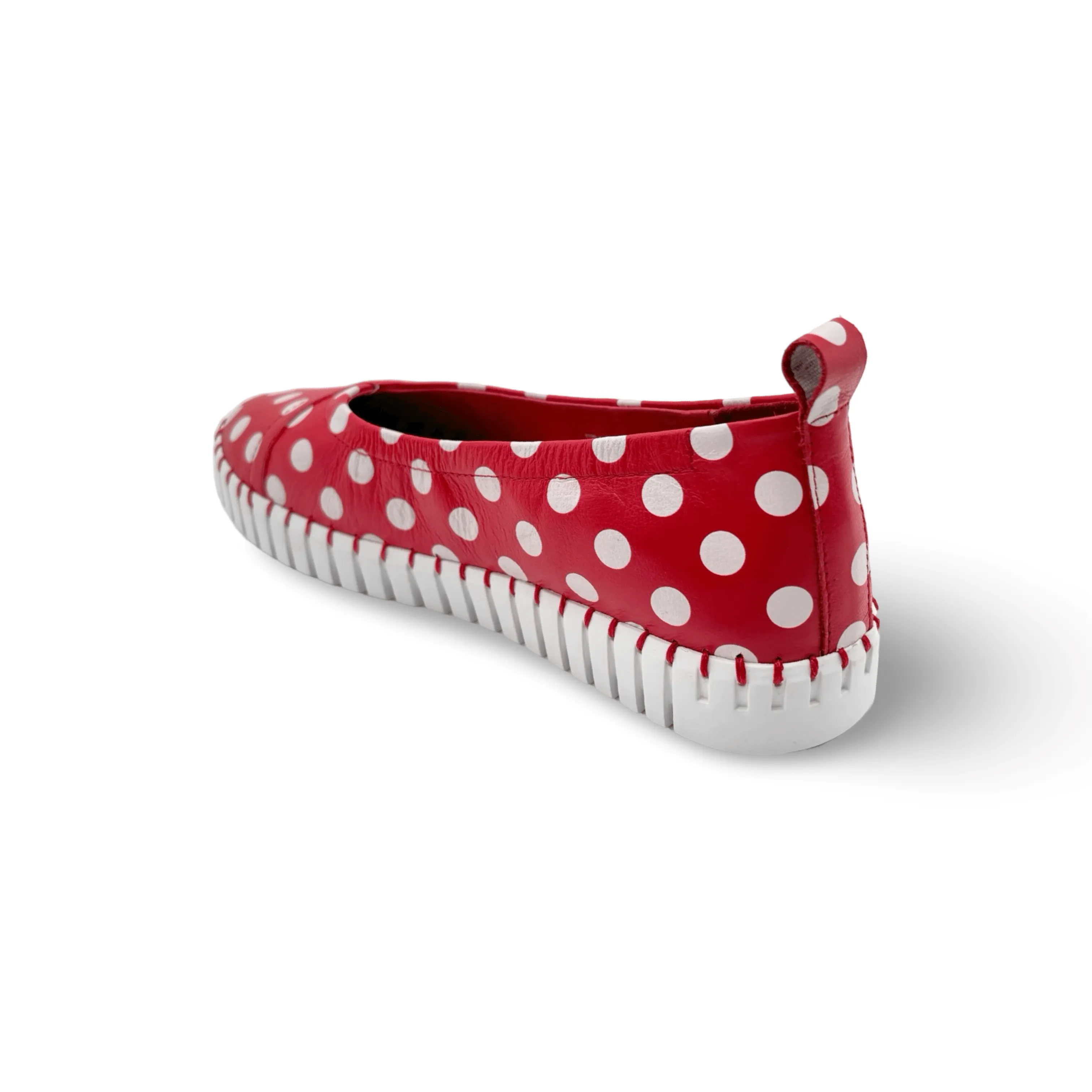 Heaton Red/White Spot Flat