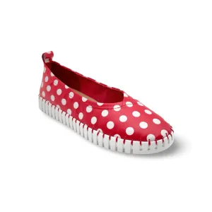 Heaton Red/White Spot Flat