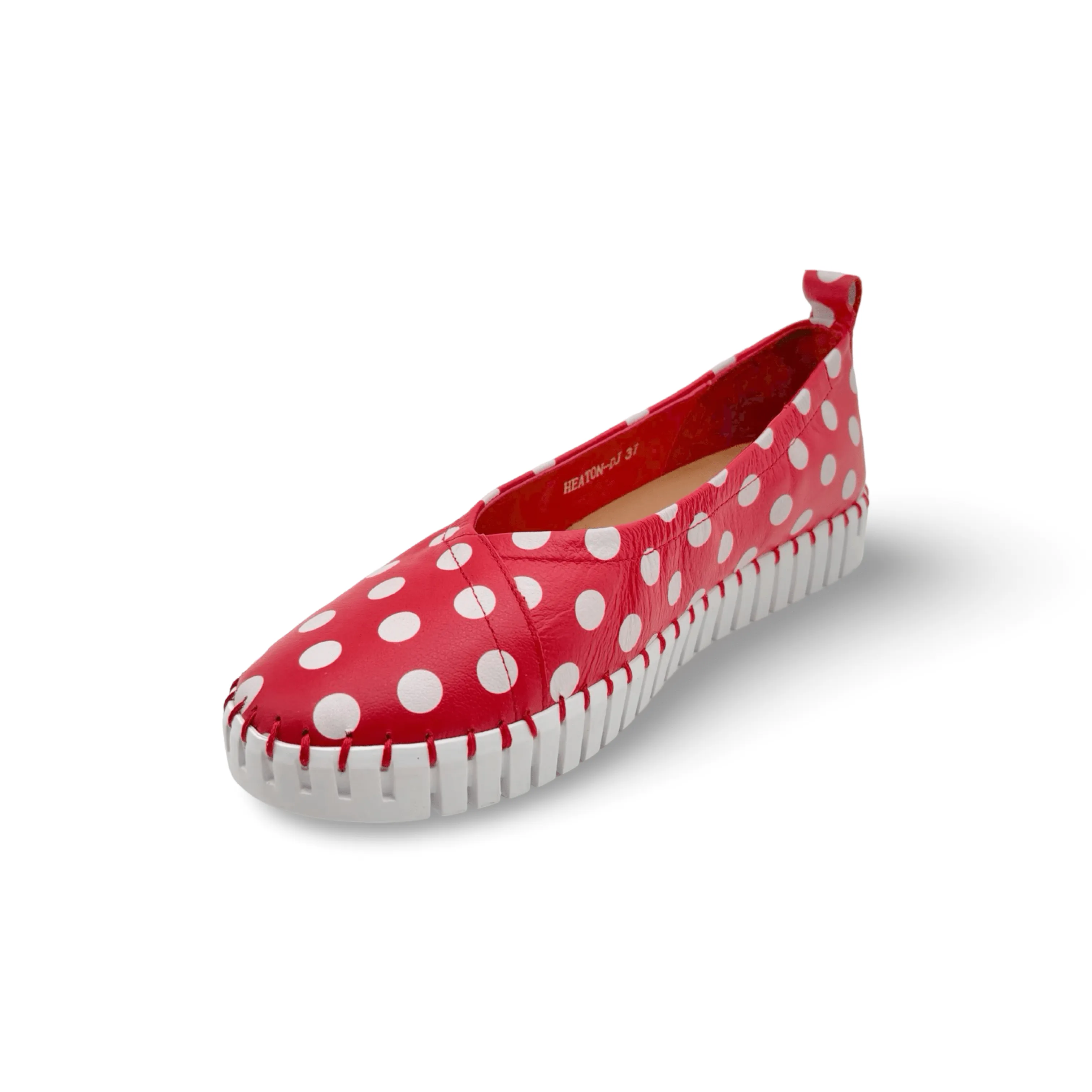 Heaton Red/White Spot Flat