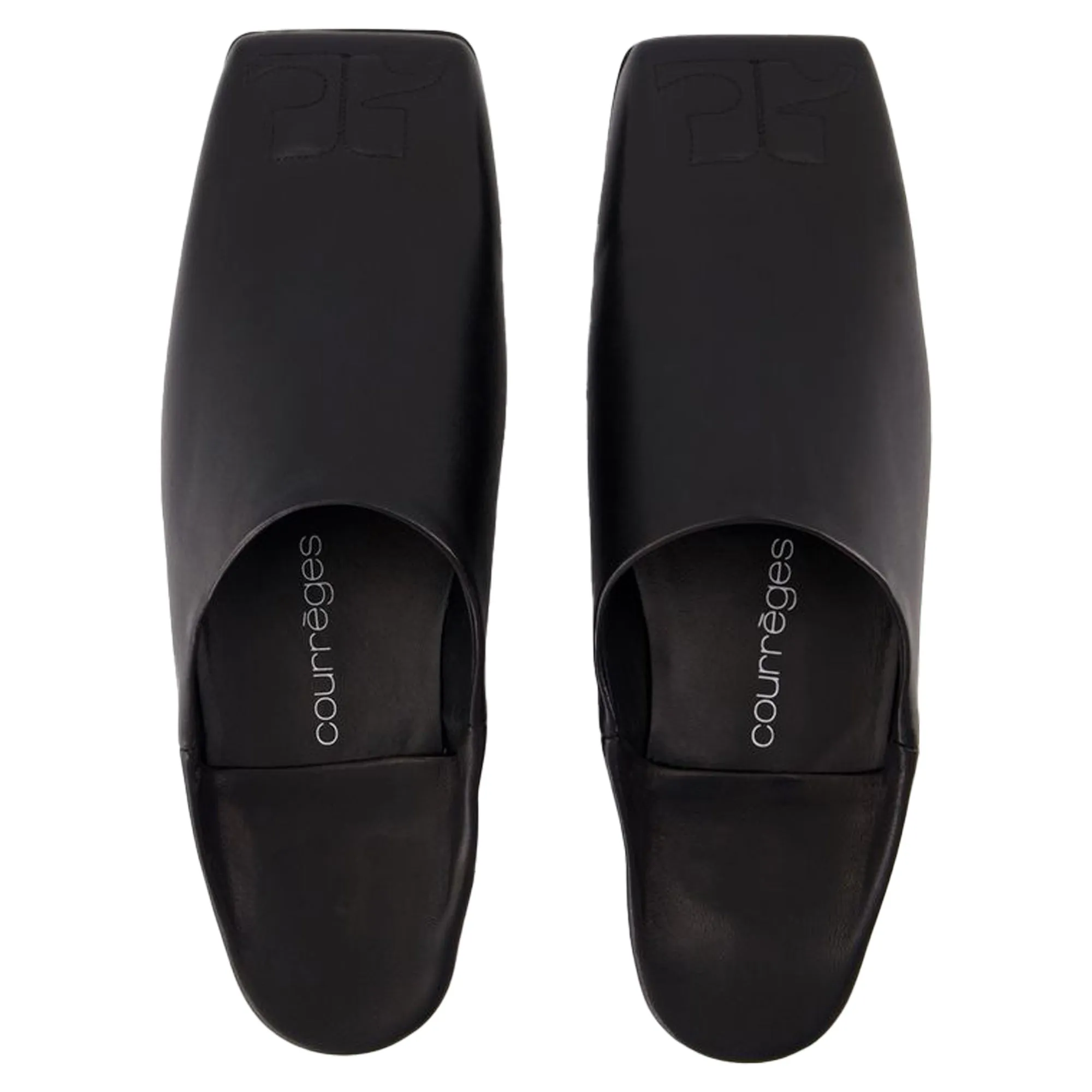 Heritage Shadow Mules - Courreges - Leather - Black