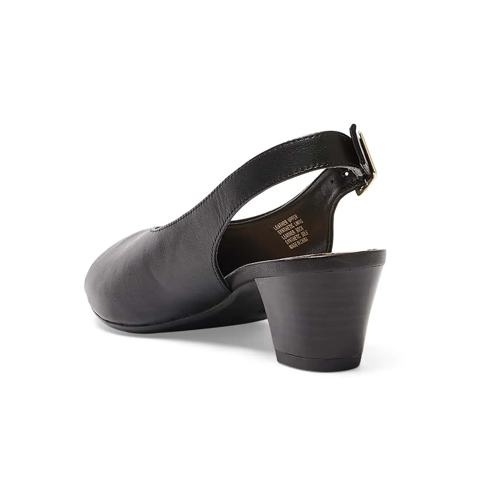 Hilda Heel in Black Leather