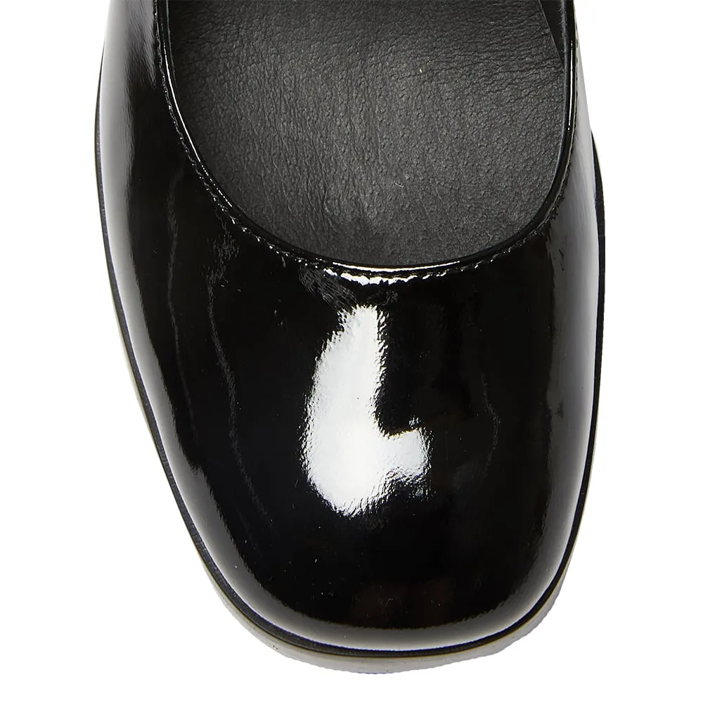 Hilton Heel in Black Patent