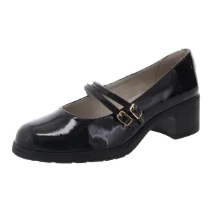 Hunta Womens Buckle Patent Mary Janes