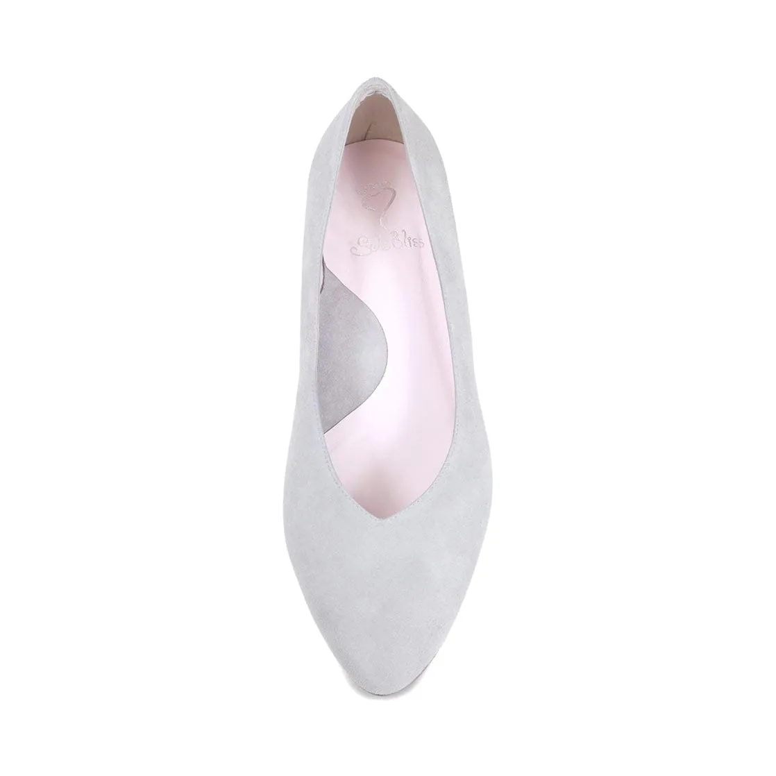 Ingrid: Pale Gray Suede