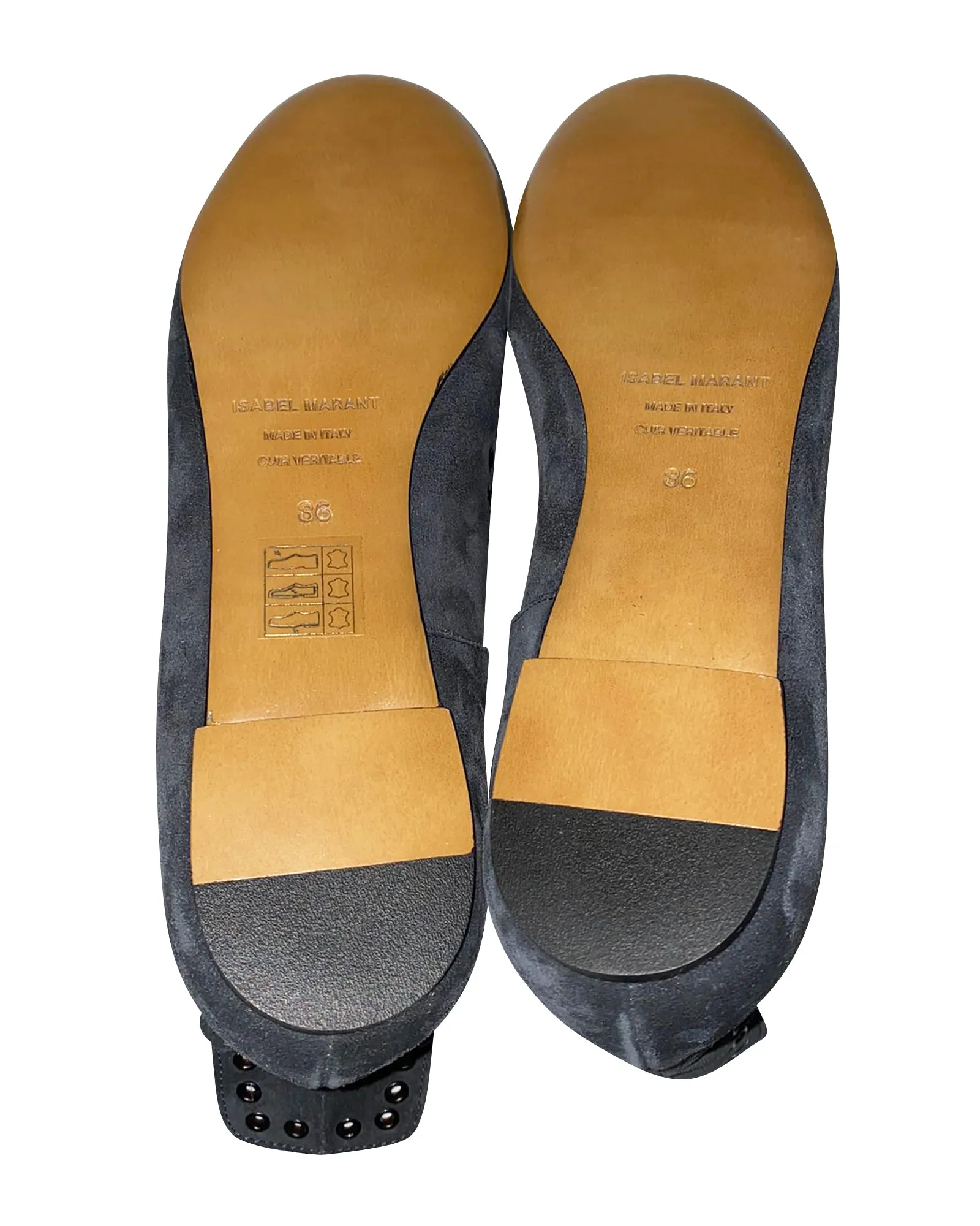 Isabel Marant Lace Up Flats in Black Suede