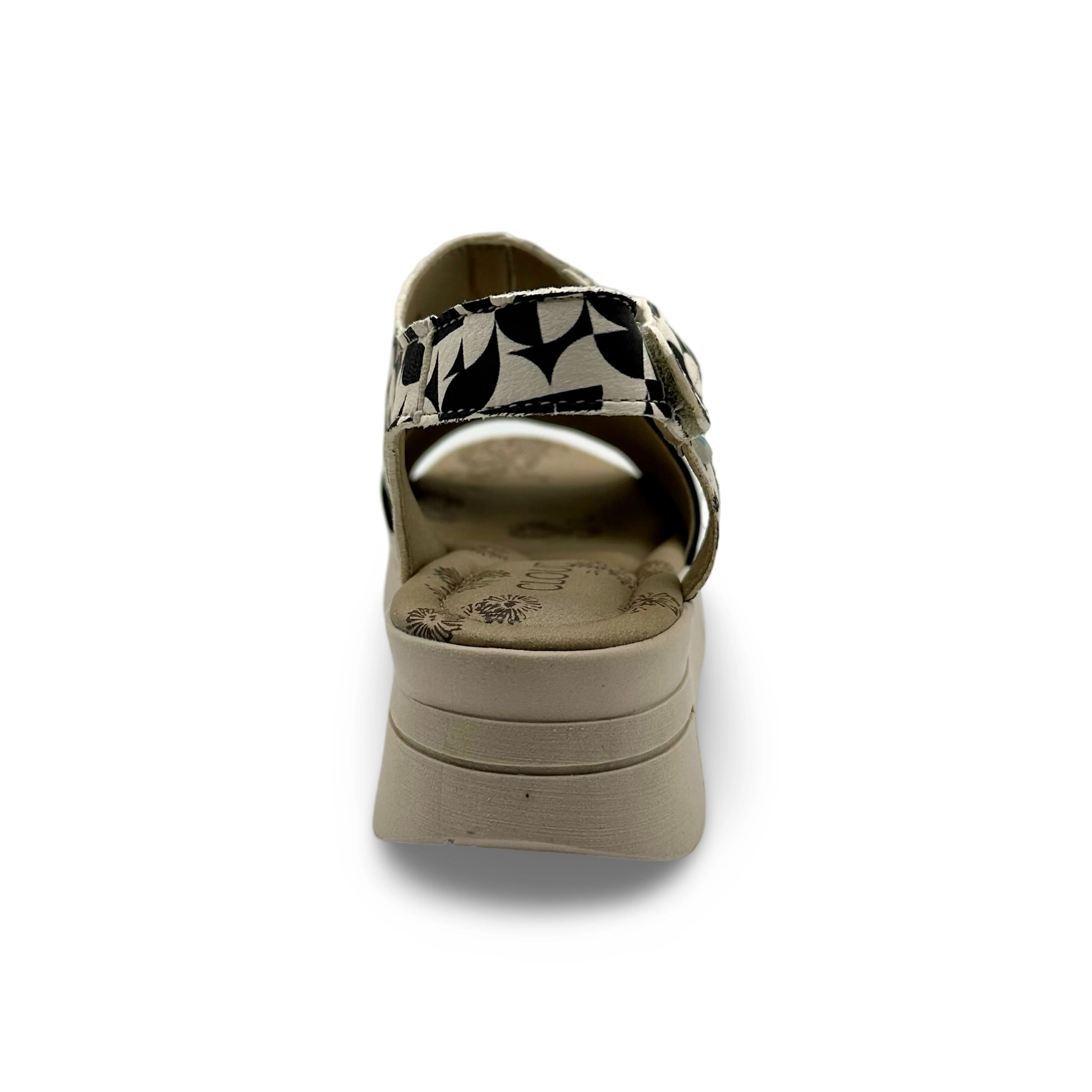 ISLA Black & White Print Sandal