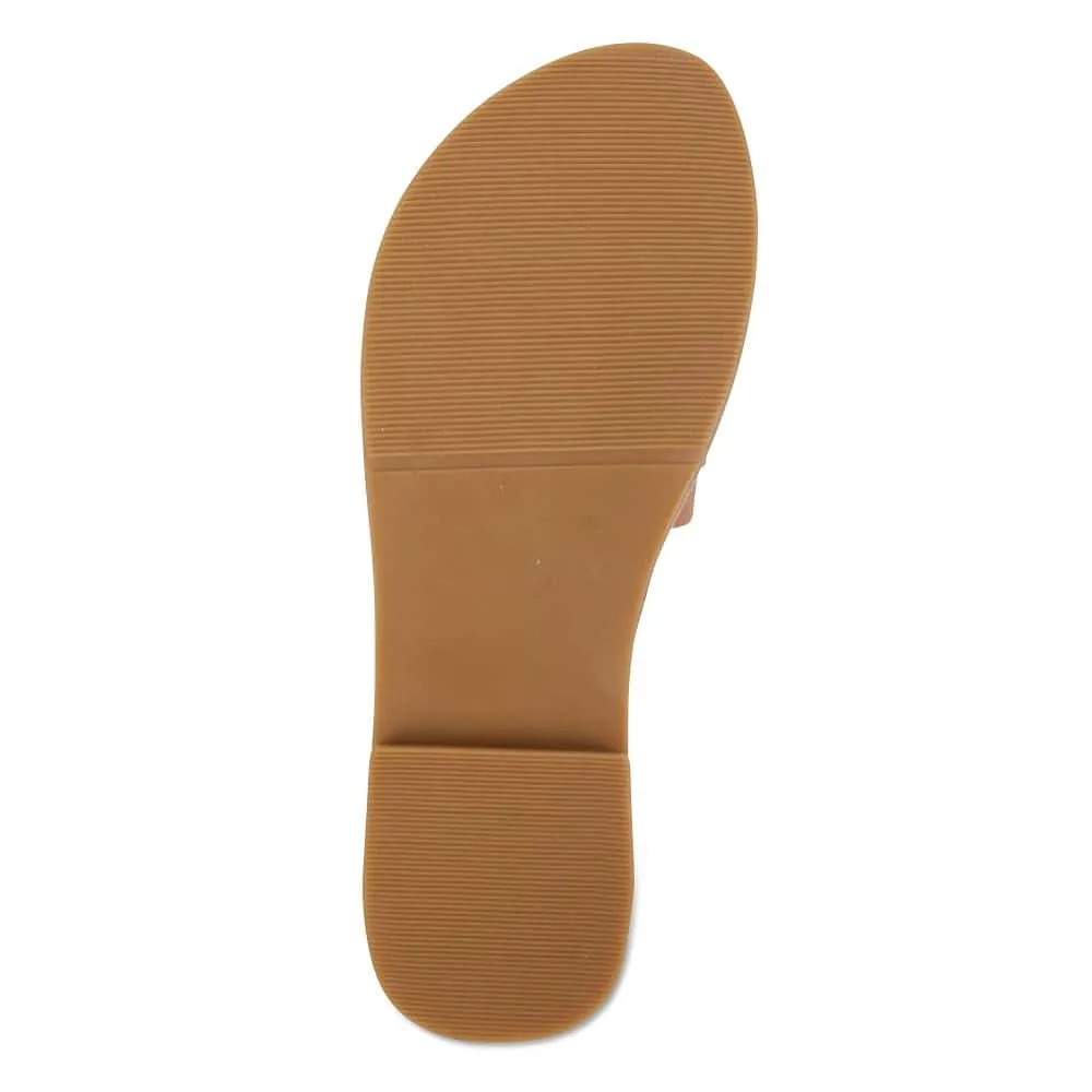Izzy Slide in Black Smooth Leather