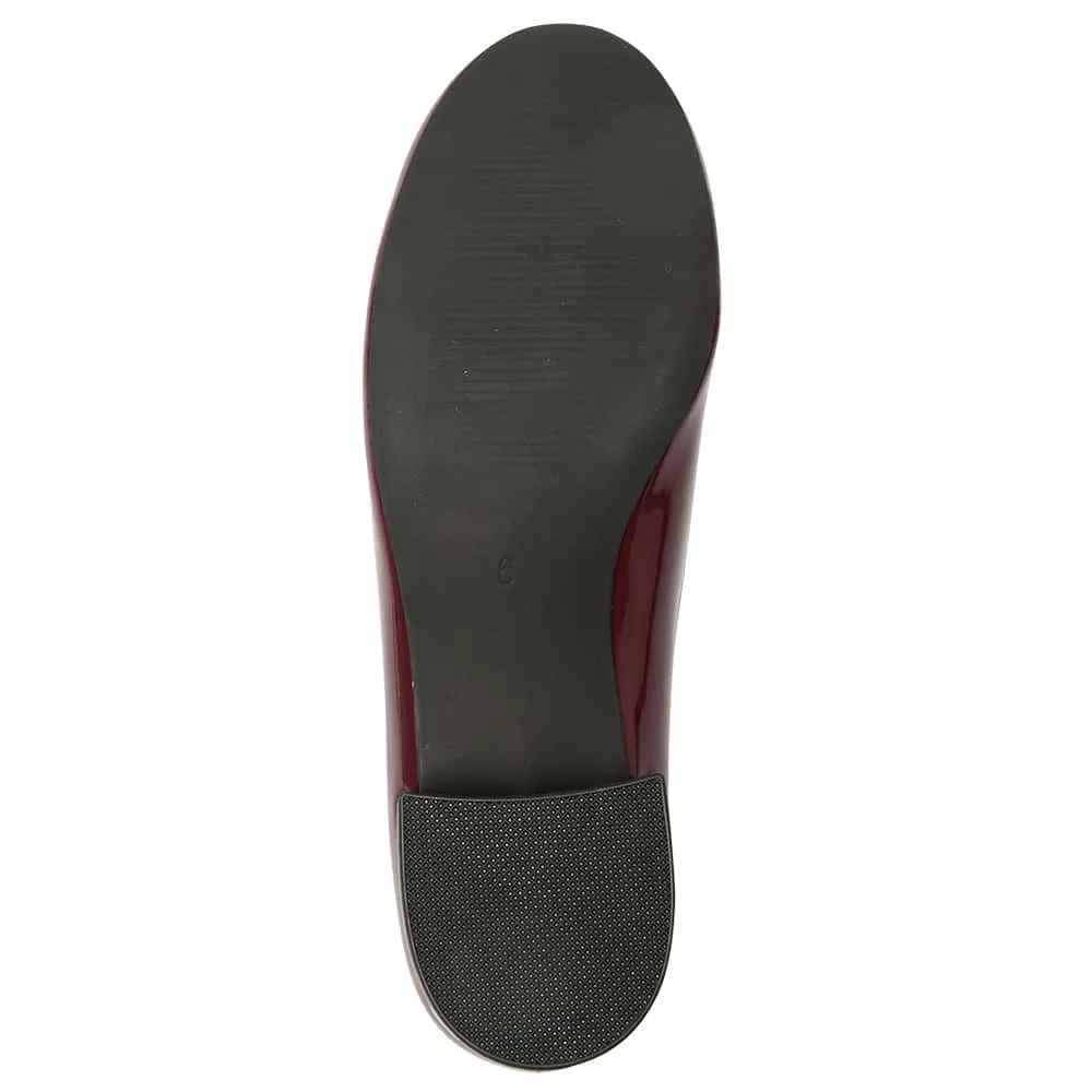 Janet Heel in Cherry Patent