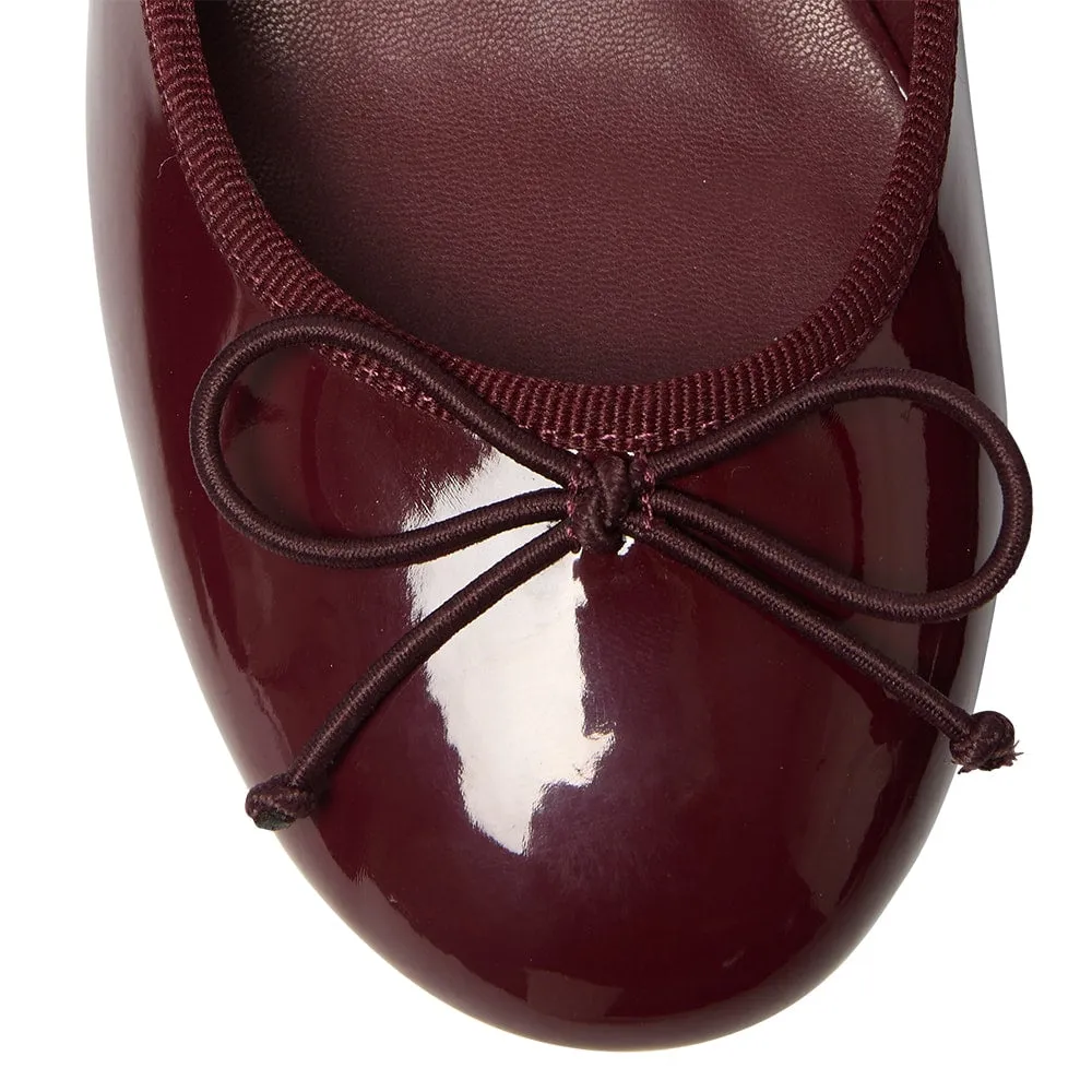 Janet Heel in Cherry Patent