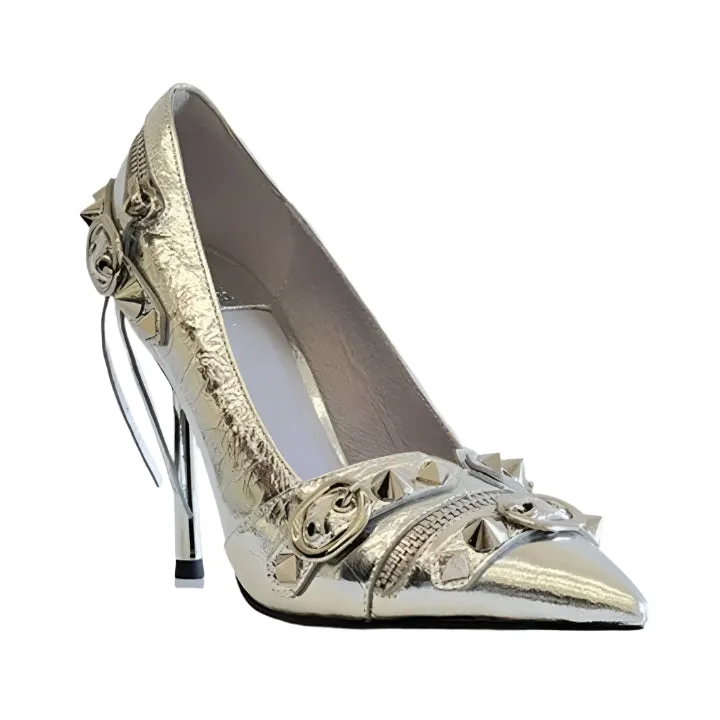 JEFFREY CAMPBELL ROXXA SILVER HEELS