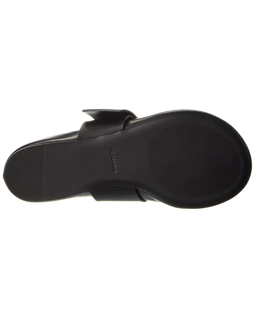 Jil Sander Cannolo Buckle Strap Leather Flat