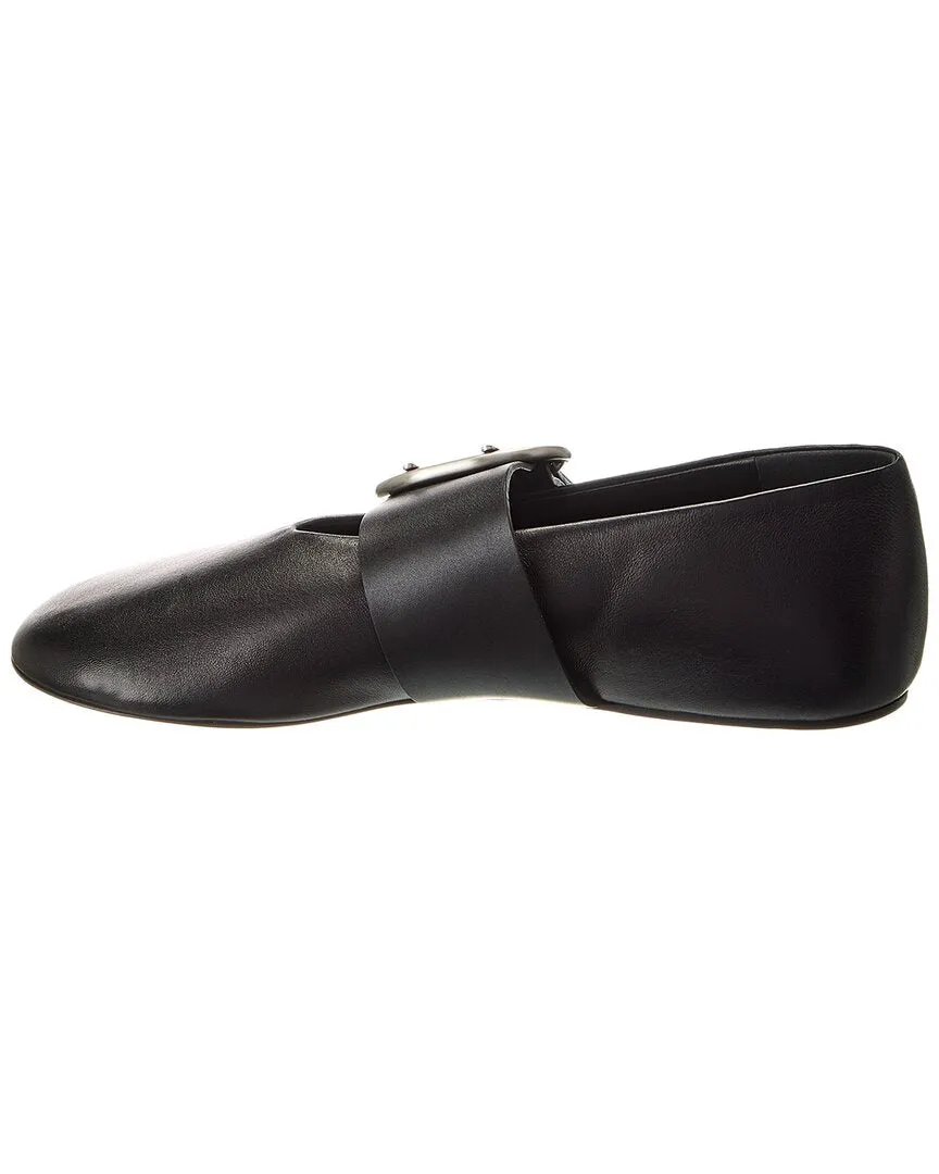 Jil Sander Cannolo Buckle Strap Leather Flat