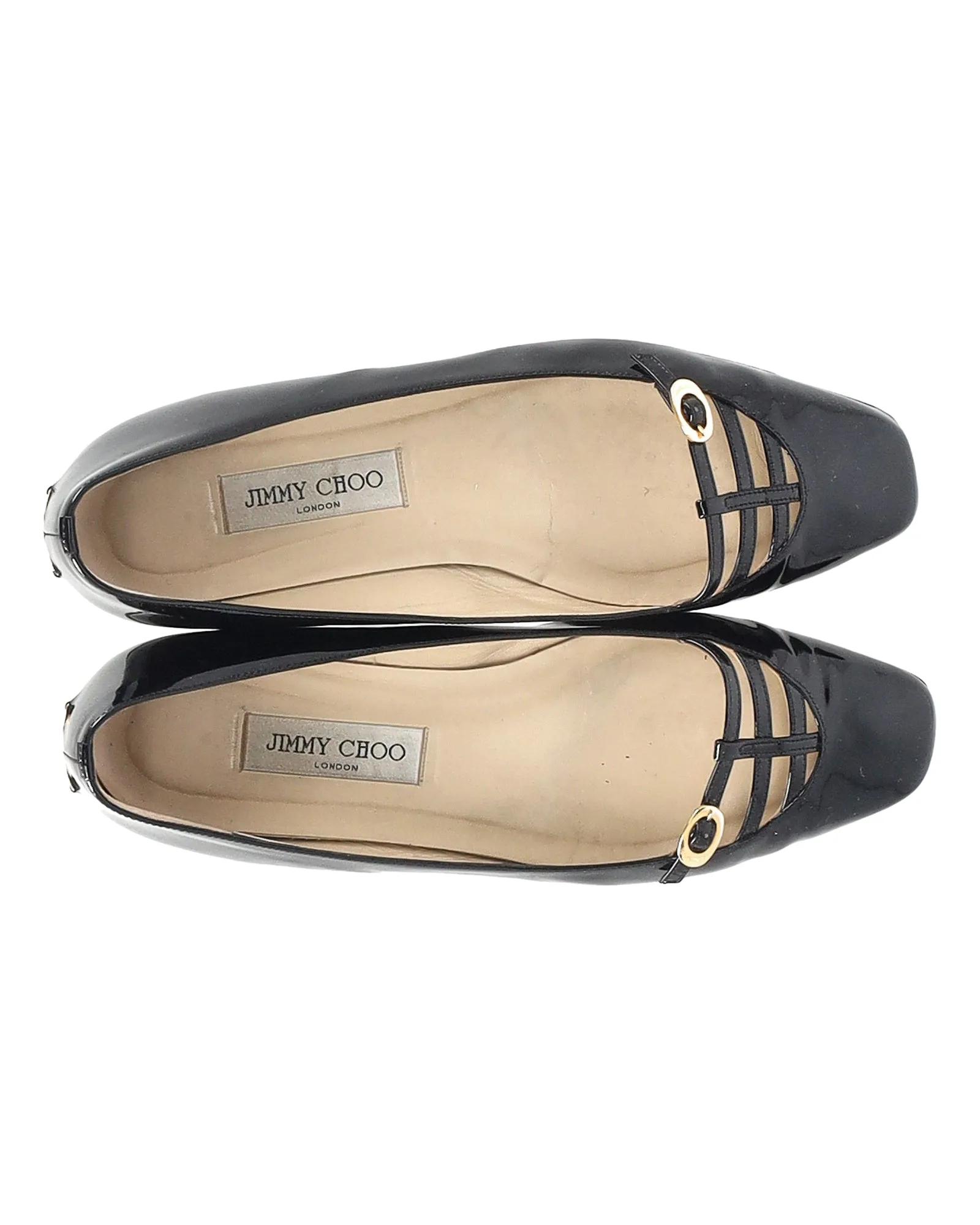Jimmy Choo Ballet Flats in Black Patent Leather