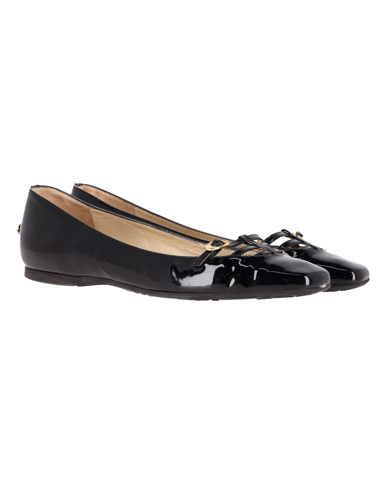 Jimmy Choo Ballet Flats in Black Patent Leather