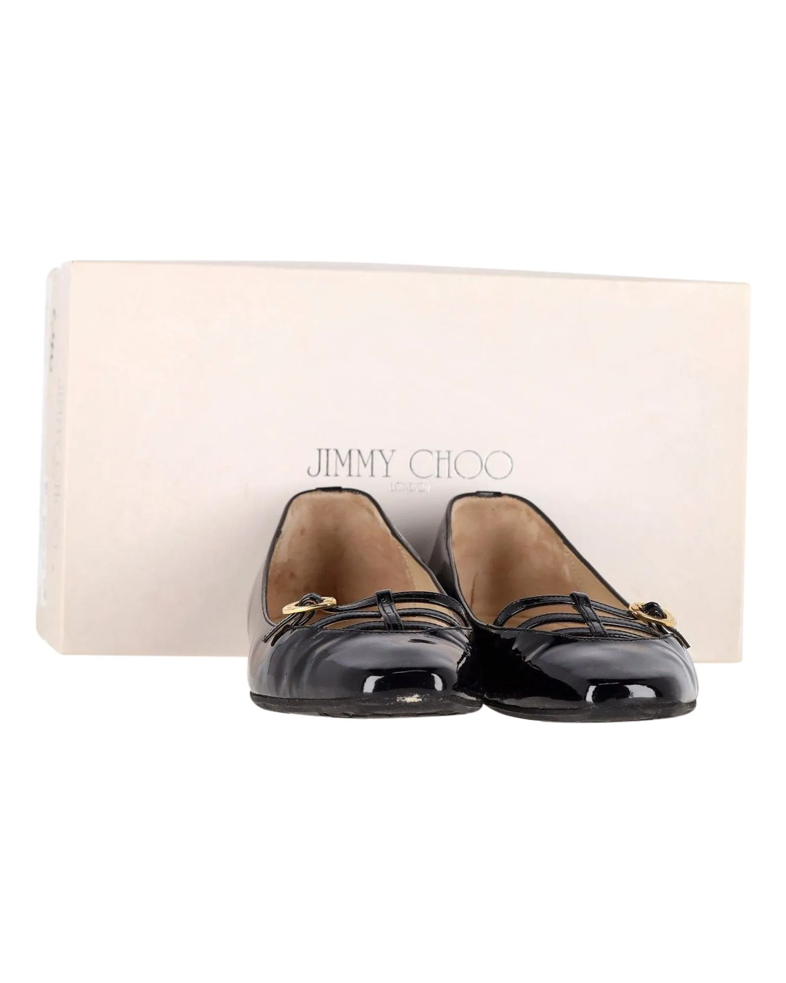 Jimmy Choo Ballet Flats in Black Patent Leather