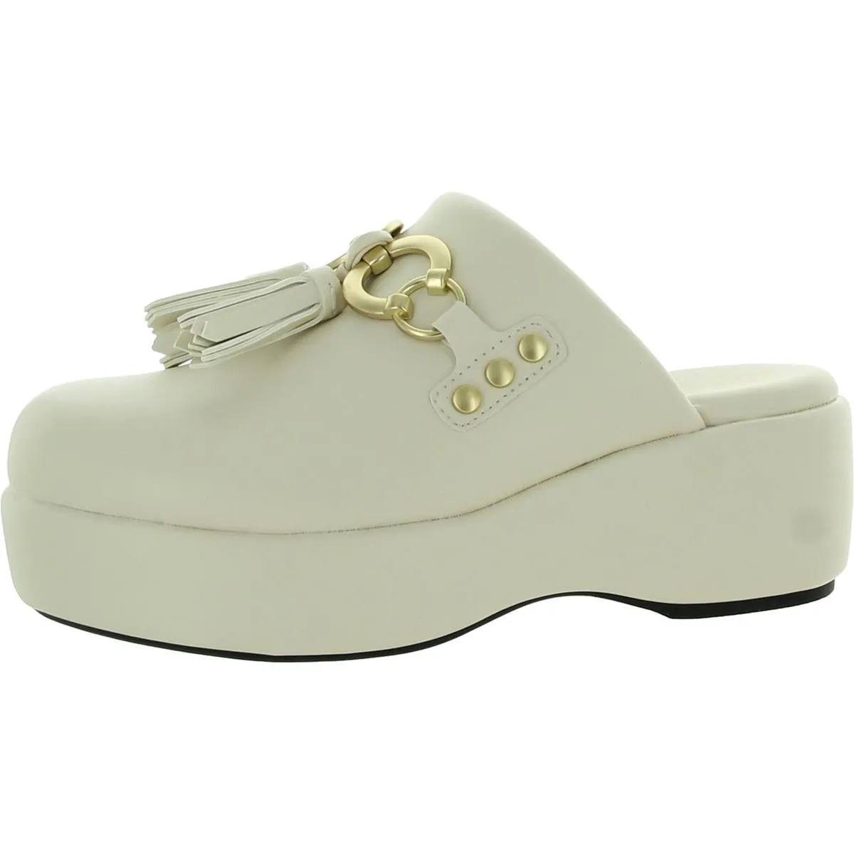 JINGER Womens Faux Leather Slip On Mules