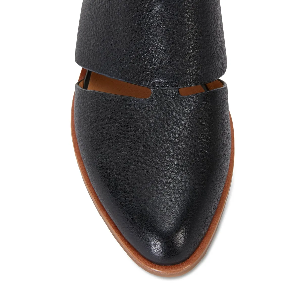 Jocelyn Flat in Black Leather