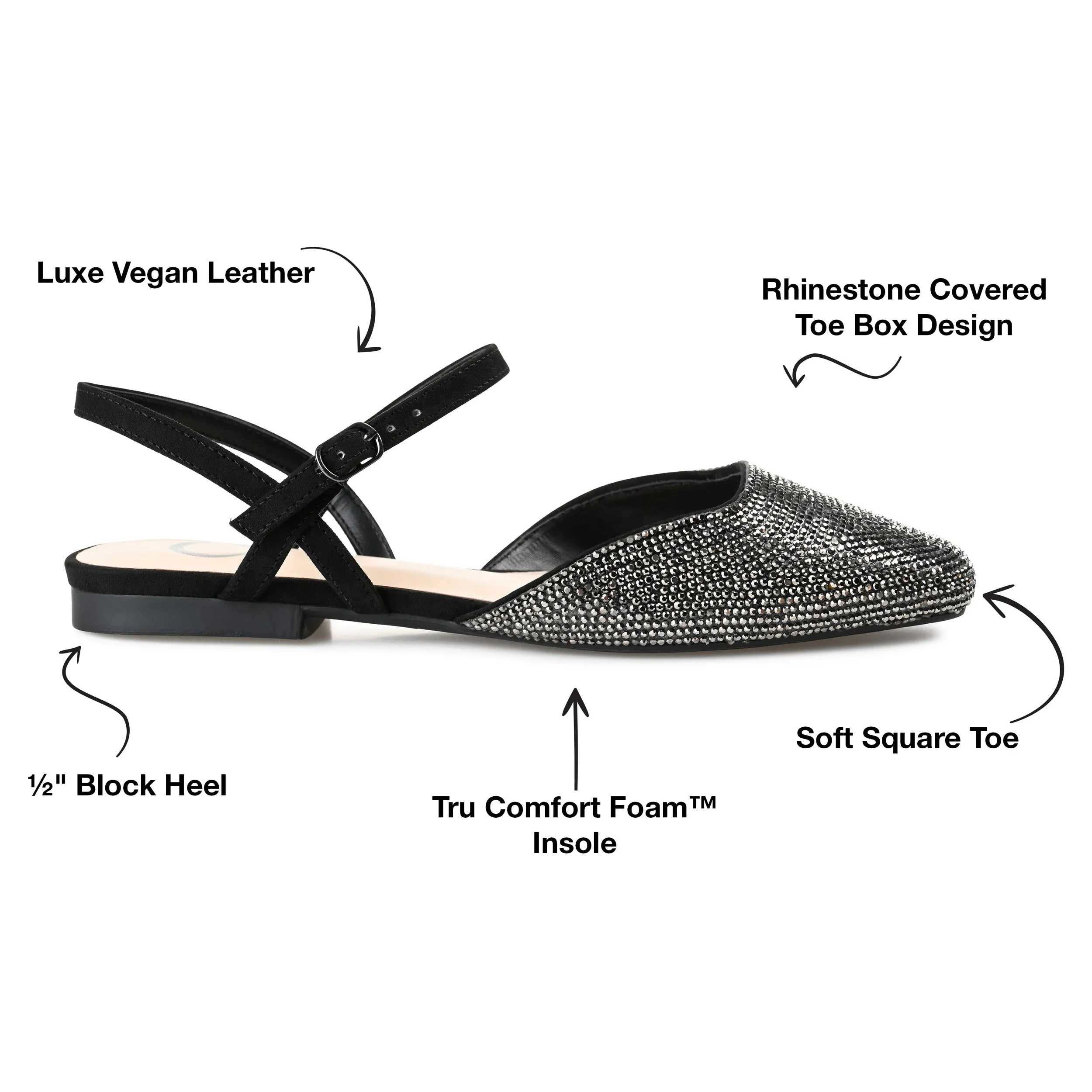 Journee Collection Women's Tru Comfort Foam Narrow Width Nysha Flat