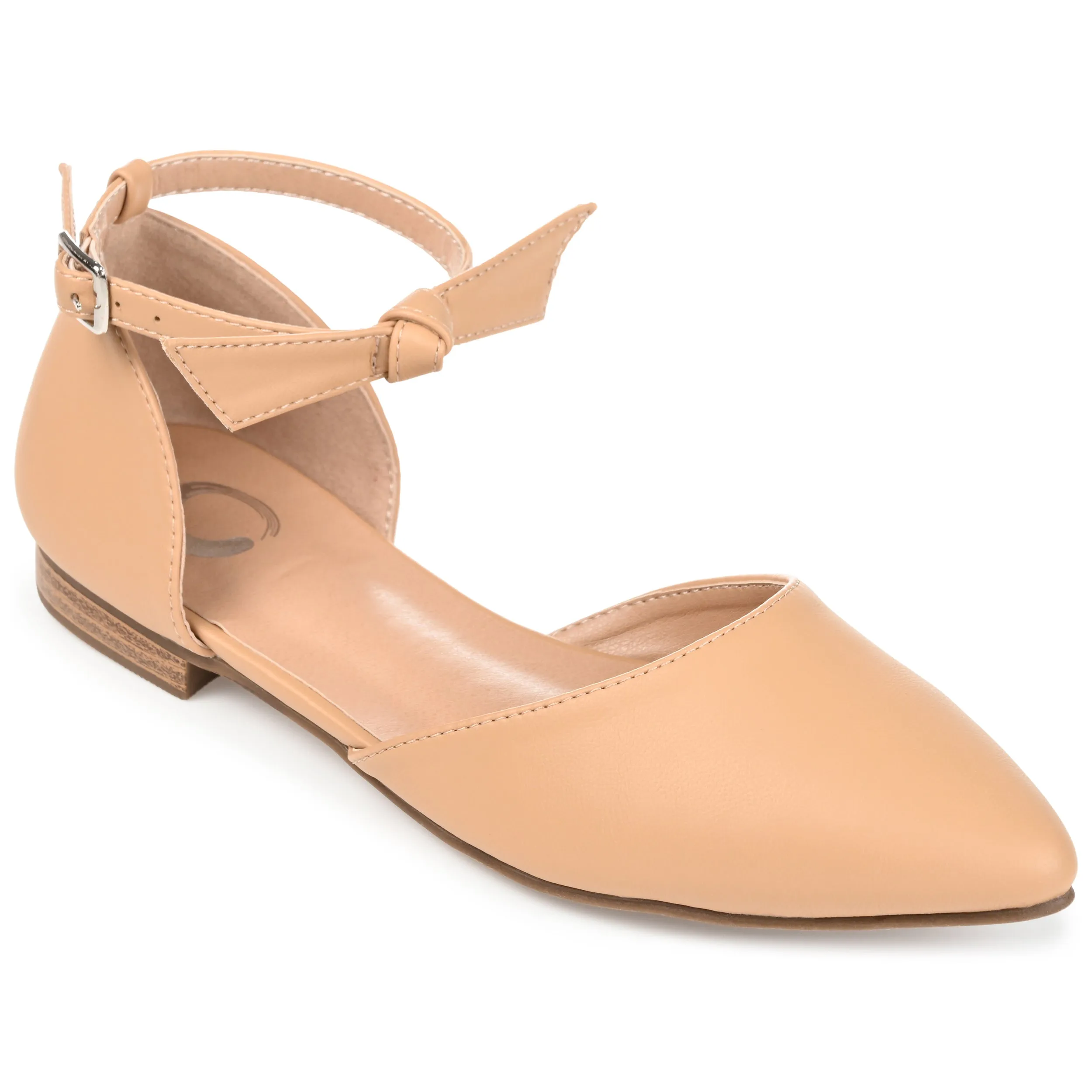 Journee Collection Womens Vielo Ballet Almond Toe Buckle Flats