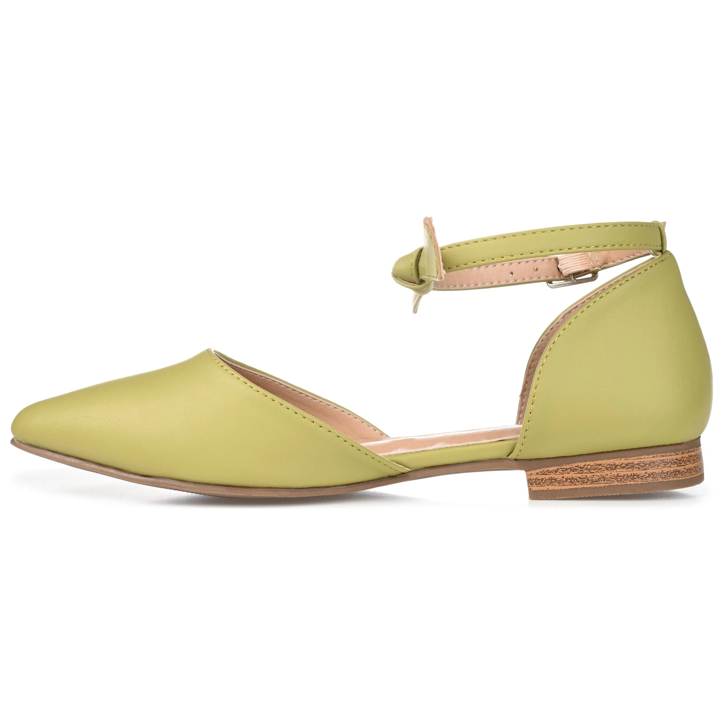 Journee Collection Womens Vielo Ballet Almond Toe Buckle Flats
