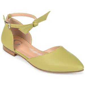 Journee Collection Womens Vielo Ballet Almond Toe Buckle Flats