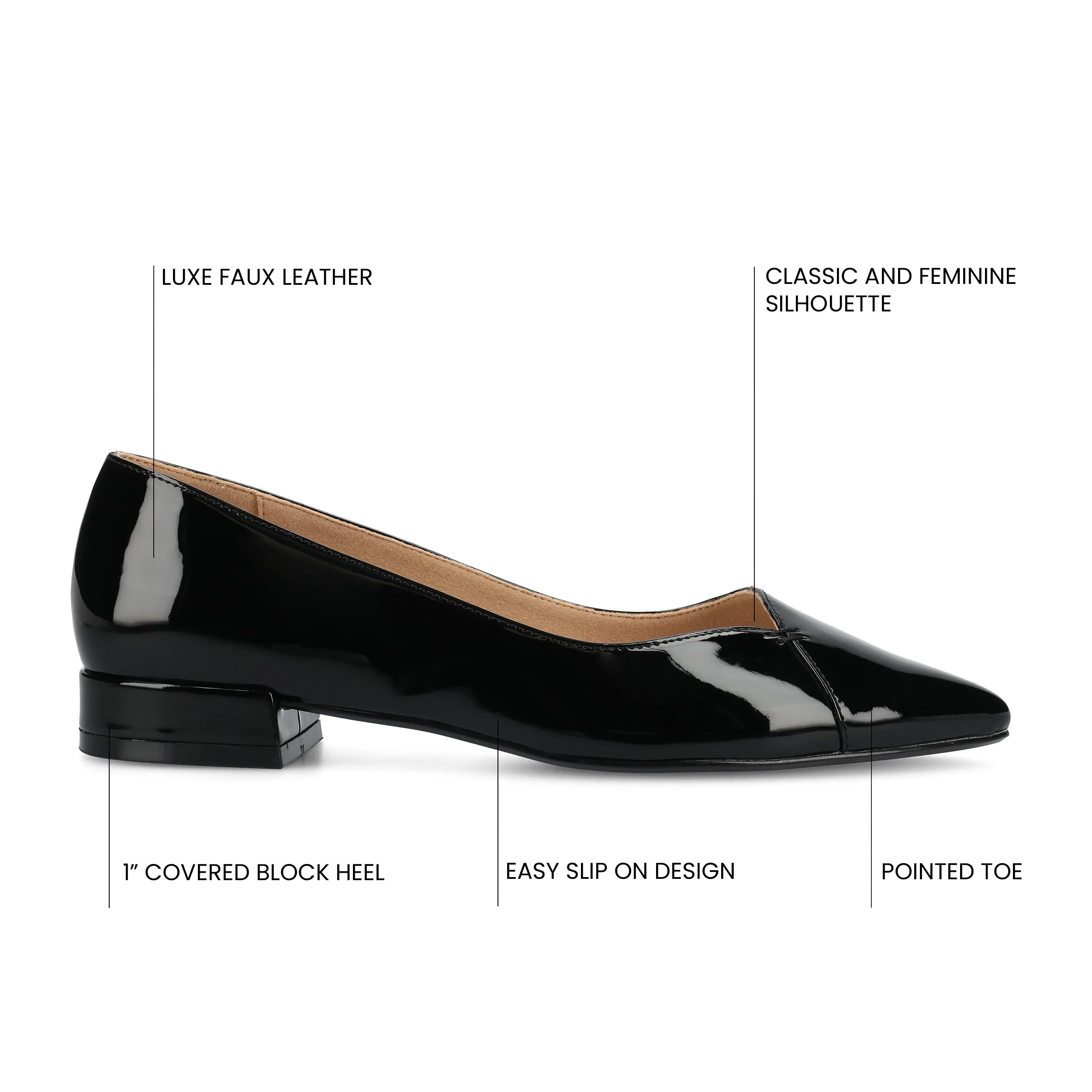 Journee Women's Carmin Medium and Wide Width Dress Flats