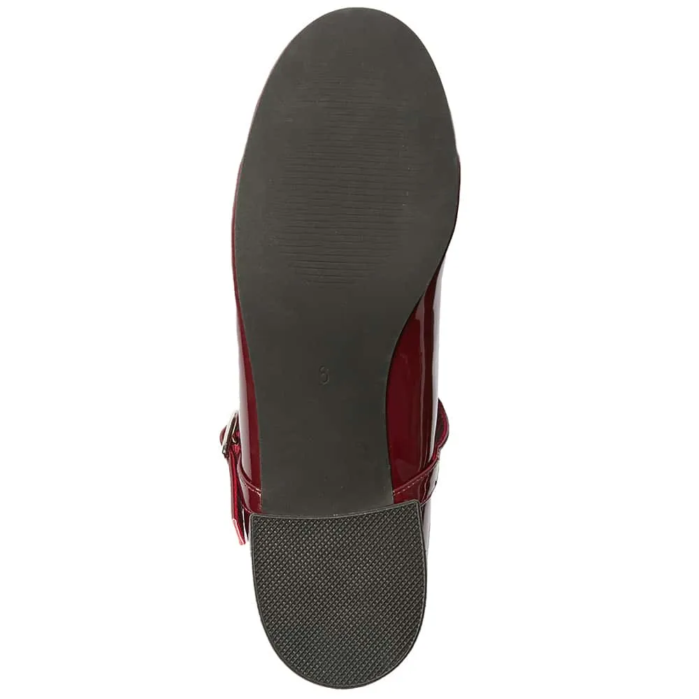 Juliet Heel in Cherry Patent