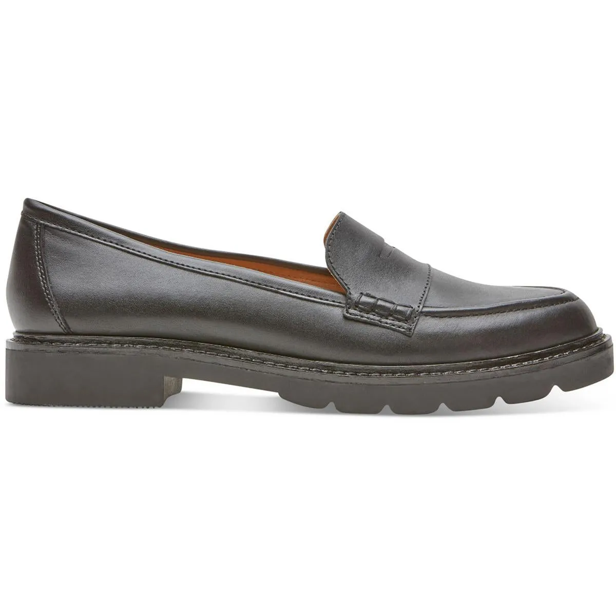 Kacey Penny Womens Padded Insole Leather Loafers