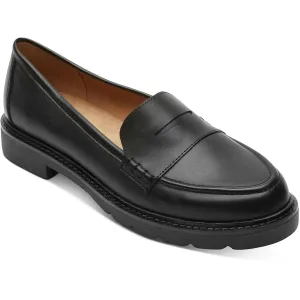 Kacey Penny Womens Padded Insole Leather Loafers