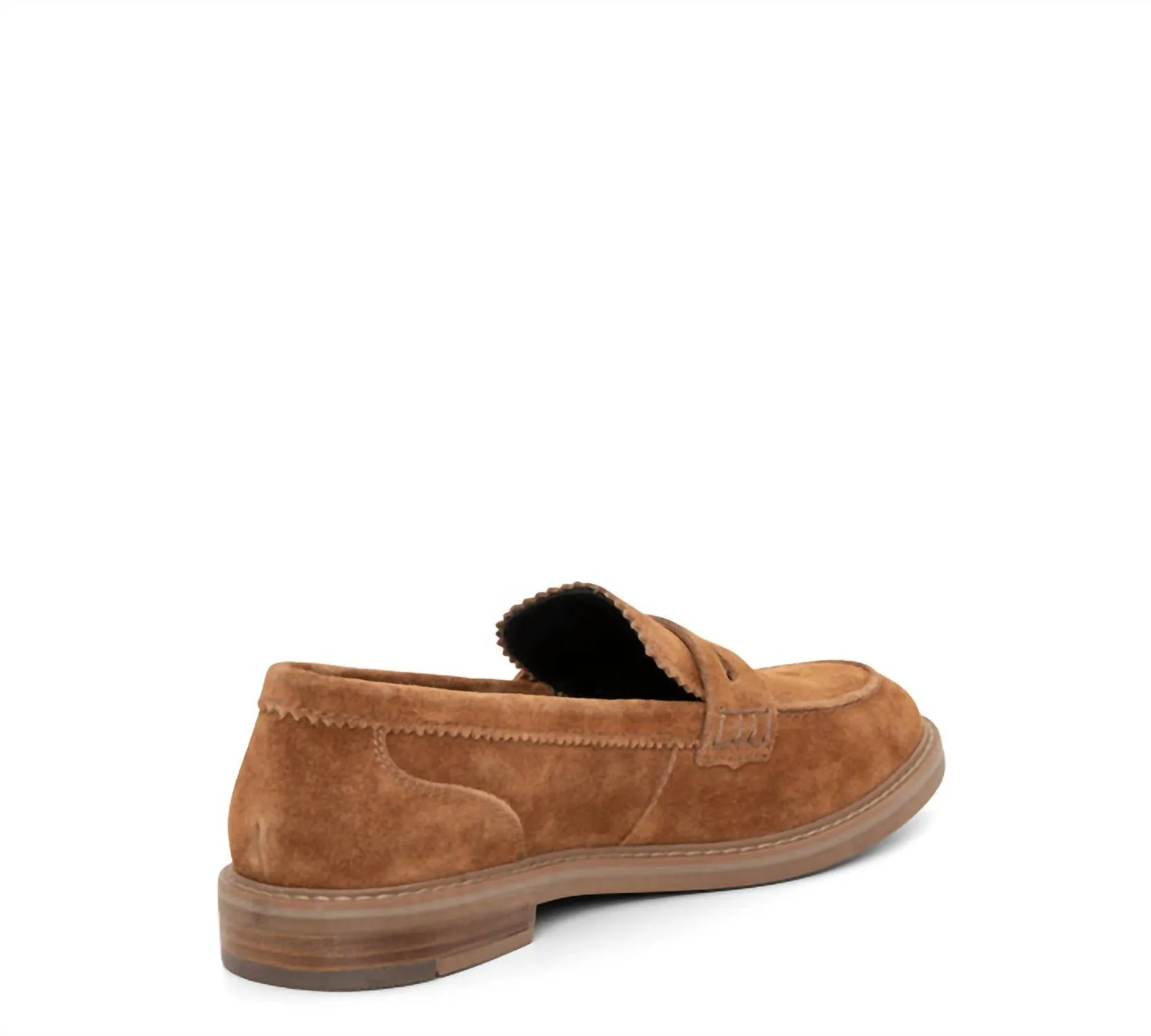 Kalendra Women's Suede Penny Loafer In Brown