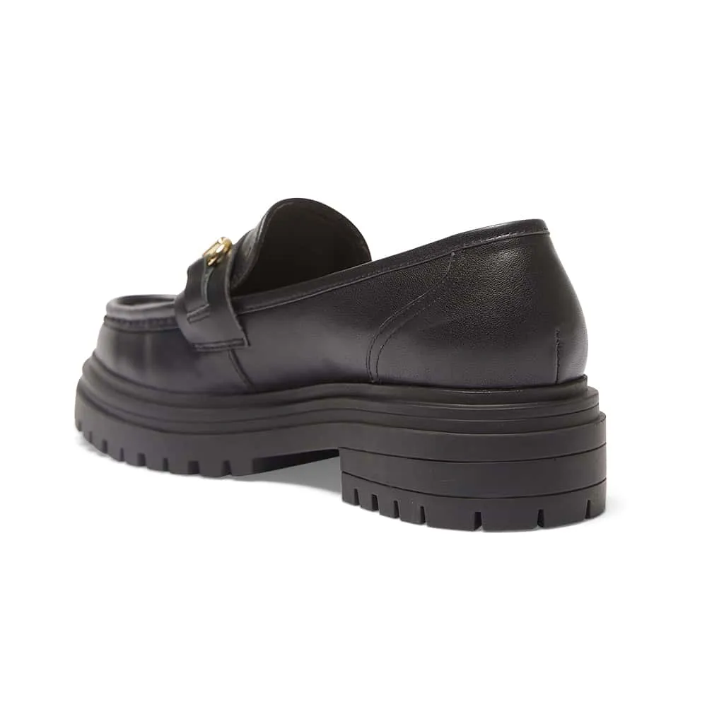 Kalista Loafer in Black Leather