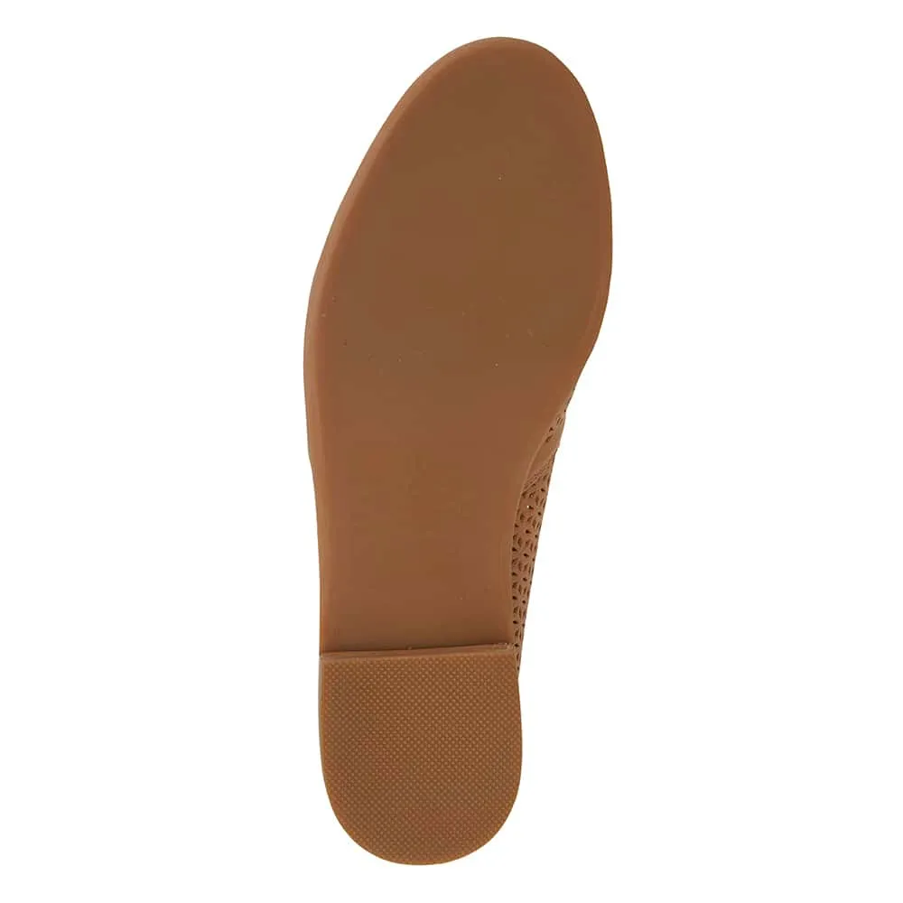 Kansas Flat in Cognac Leather